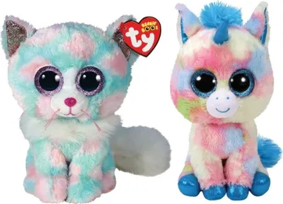 Produktbild von Ty - Stofftiere - Beanie Buddy - Opal Cat & Blitz Unicorn