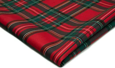 Obrázok produktu pre Tkanina s potlačou Marchiano, červeno-zelený tartan 50 x 150 cm