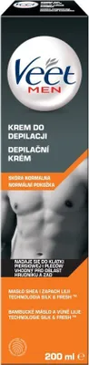Obrázek produktu pro Veet 3079272, Krém na odstranění chloupků, 200 ml, Tělo, Suchá pokožka, Normální pokožka, Vyhlazující, Pánské