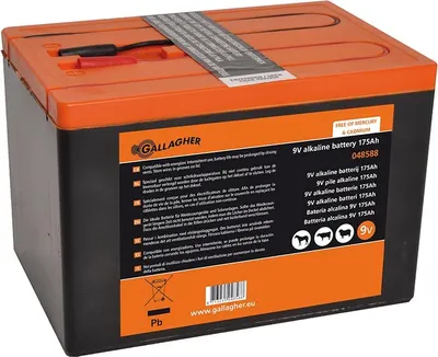 Produktbild von Gallagher Alkaline Powerpack Weidezaunbatterie 9V/175 Ah