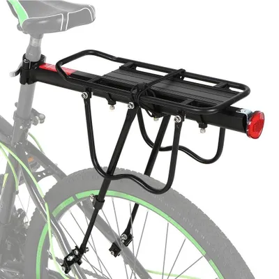 Imagen del producto de Portabultos ajustable - Soporte de aluminio - Portaequipajes para bicicleta - Capacidad de 25 kg - Color  - Adecuado para tubos de sillín de menos de 33 mm - Portaequipajes para bicicleta