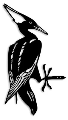 Image de Décoration de jardin Oiseaux sur branche en métal noir 22 x 40 cm peinte à la main