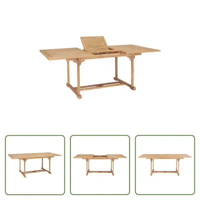 Immagine prodotto di The Living Store Tavolo da giardino allungabile 150-200 x 100 x 75 cm in teak massiccio