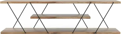 Immagine prodotto di Dmora Mobile Porta tv Desdemona 30x120x33h cm Nero, 2 Vani 3 Ripiani