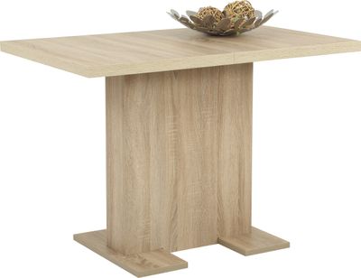 Esstisch Britt - DekorSonoma EIche - ausziehbare Tischplatte - Säulengestell - Maß 110-150x69cm