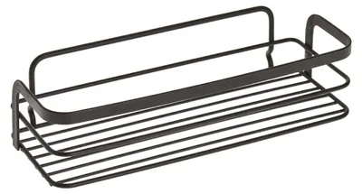 Duschregal 26x10x6 cm Schwarz, Metall, 1 Fach, hängend