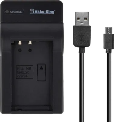 Produktbild von USB-Akku-Ladegerät kompatibel mit Nikon EN-EL24