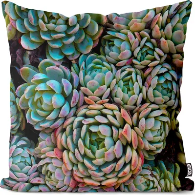 Produktbild von VOID Steingarten Sukkulenten Pflanzen Kissenbezug Kissenhülle sofa couch wohnzimmer dekoration wasserfest Outdoor Garten Kissen bezug deko