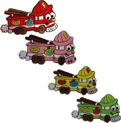 Produktbild von Feuerwehrauto Baby - Aufnäher, Bügelbild, Aufbügler, Applikationen, Patches, Flicken, Zum Aufbügeln, Größe: 6,1 x 10,4 cm