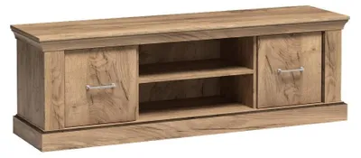 Produktbild von Masseno TV-Schrank DESIO 162 cm Fernsehschrank mit Schubladen und 2 Türen TV-Lowboard für Wohnzimmer Modern 162x40x50 cm Eichefarben