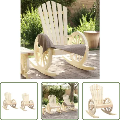 Obrázok produktu pre The Living Store Hojdacie kreslá Adirondack 2 ks. Masívne jedľové drevo