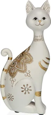 Obrázek produktu pro Dekorativní figurka Versa White Cat 5,5 X 24 X 10,5 CM