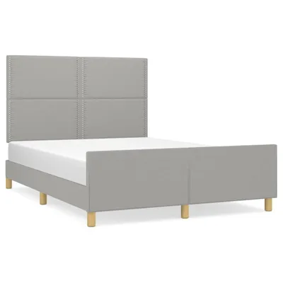 Produktbild von vidaXL Bettgestell ohne Matratze Hellgrau 140x200 cm Stoff