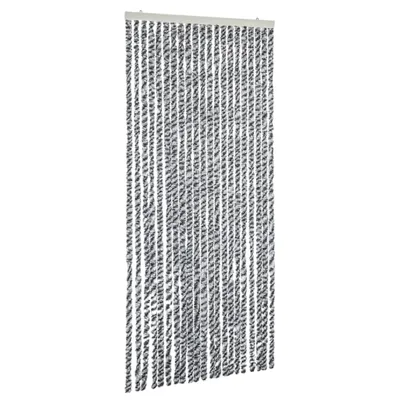 Produktbild von Fliegenvorhang Grau, Schwarz und Weiß 90x200 cm Chenille