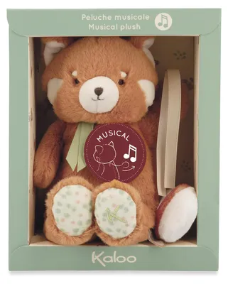 Obrázok produktu pre Kaloo Hudobná hracia skrinka Panda červená – mäkká plyšová hračka pre bábätká