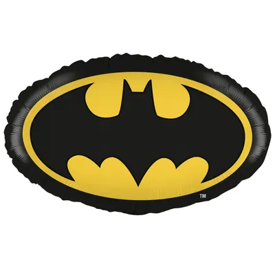 Produktbild von Batman Folienballon - Shape  Logo Ballon für Kindergeburtstag heliumgeeignet