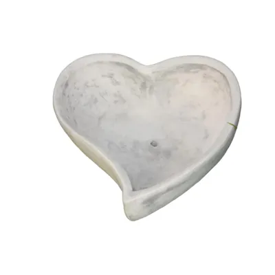 Immagine prodotto di Cuore come ciotola per piantare in pietra fusa Nuovo resistente al gelo e agli agenti atmosferici, fioriera cuore figura in pietra per la decorazione del giardino HO-023