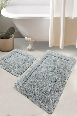 Image de Mijolnir, laine - CHL1236, gris, tapis de bain, 1600 g/m², 100 % COTON