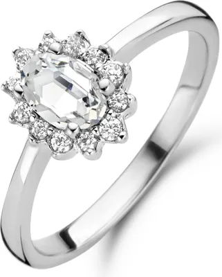 Produktbild von New Bling 9NB-0533-52 Zilveren Ring Dames - Zirkonia - Entourage - Maat 52 - Zilverkleurig