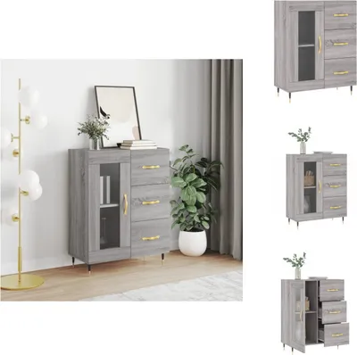 Obrázok produktu pre vidaXL Príborník Grey Sonoma 69,5x34x90 cm Materiál na báze dreva - Príborníky