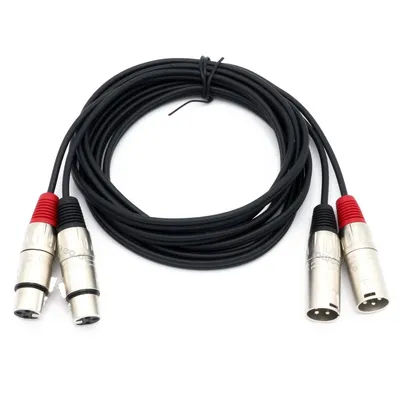 Immagine prodotto di cavo audio doppio da 3 m XLR maschio / XLR femmina