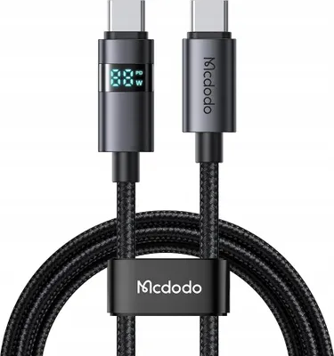 Produktbild von Mcdodo CA-5610 USB-C auf USB-C Kabel, 100W, LED-Anzeige, 1,2m