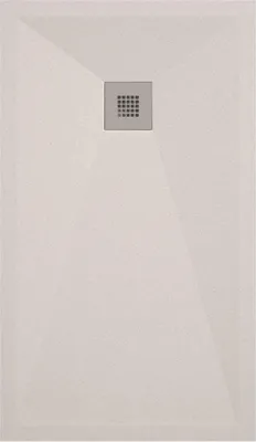 Produktbild von Mineralguss-Duschwanne extra flach ONDA Schieferoptik SAND 80x170 cm  Ablaufschutz in Chrom