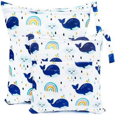 Zdjęcie produktu dla Torba na pieluchy - Mokra torba - 36 x 30 cm i 28 x 30 cm - Zestaw 2 szt.
