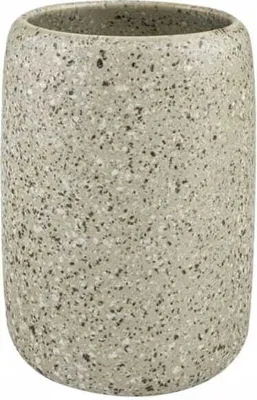Produktbild von Badezimmerbecher für Zahnbürste Zahnpasta beige Steingut