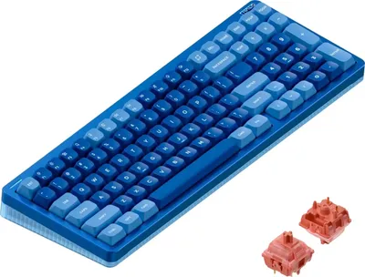 Obrázok produktu pre NuPhy Halo96 V2 Bezdrôtová mechanická klávesnica QMK/VIA, QWERTY US, Bluetooth / 2,4 GHz, Blue Lagoon, Raspberry Switch