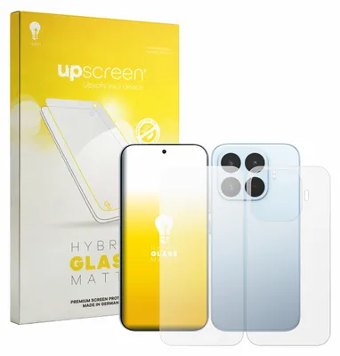Produktbild von upscreen Entspiegelungs Schutzglas für Xiaomi 17T (Display+Rückseite) Schutzfolie Panzer Folie Glas Display Schutz matt