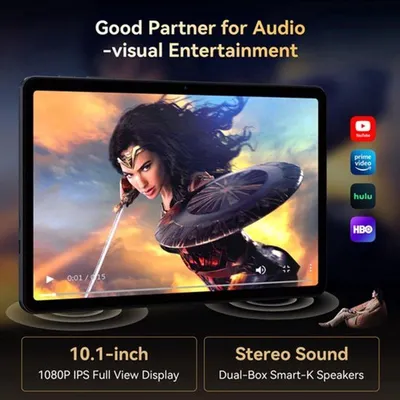 Image de Tablette Android - Écran IPS HD de 10,1 pouces - 18 Go de RAM - 128 Go de stockage - Batterie 6000 mAh - Wi-Fi 5G