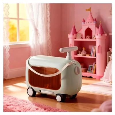 Produktbild von Kinderkoffer zum Draufsitzen, Koffer, Kinderkoffer für von 2-6 Jahren, Blau