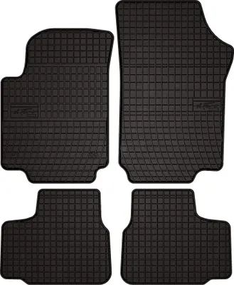 Image de Tapis de sol voiture en caoutchouc pour Seat Mii (2011-2019, hatchback) Noir, lot de 4 pièces, fixations