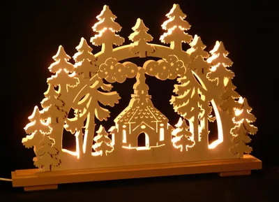 Produktbild von Original Erzgebirgischer Marken Schwibbogen Lichterbogen 50 x 31 cm S50-0_94