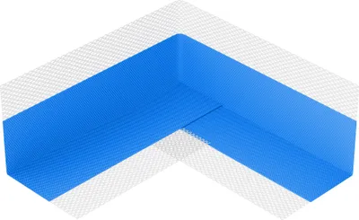 Produktbild von Isolbau Innenecke P2 Blau - 50 Stück - Wasserdichtes Eck-Dichtband für Sanitär, Dusche, Bad, Fliesen, BalkonEckabdichtung Dichtecke Abdichtung für Innen- & Außenbereich