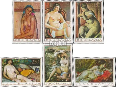 Produktbild von Briefmarken Jugoslawien 1969 Mi 1352-1357 (kompl.Ausg.) postfrisch Aktgemälde