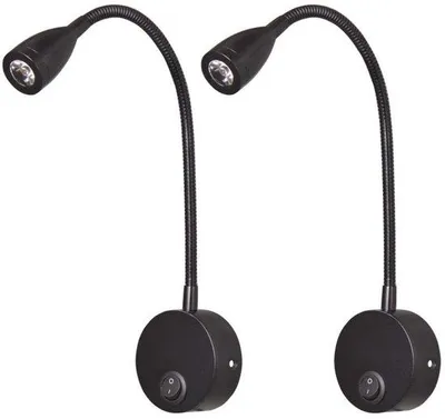 Image de Lampe de chevet à LED - Lumière blanc chaud - Lot de 2 - Lampe de chevet