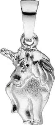 Produktbild von Anhänger für Kinder Halsschmuck Einhorn aus 925 Sterlingsilber, rhodiniert