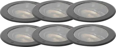 Produktbild von Set mit 6 Bodenpunktwarzen AR111 Einstellbar IP65 Delux Honey