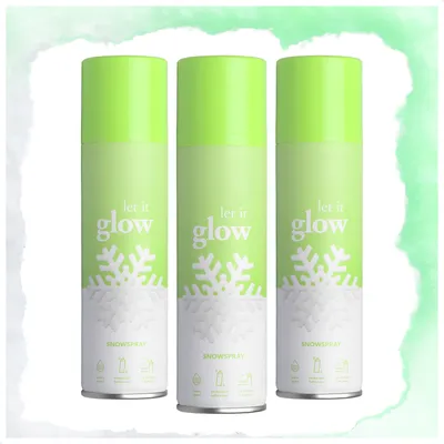 Produktbild von com-four® 3x Schneespray - Glow in the Dark - Sprühschnee zum Dekorieren