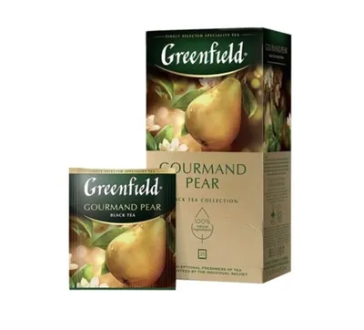 Produktbild von Greenfield Gourmand Pear – Schwarzer Tee mit Birnenaroma – 25 Teebeutel