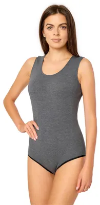 Produktbild von Merry Style Damen Body Ärmellos BD901(Dunkelmelange, S)