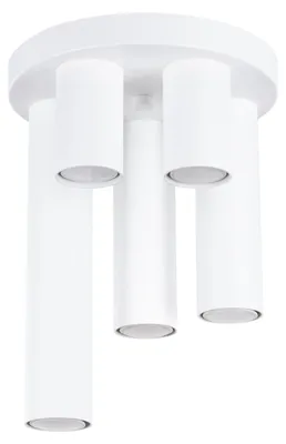 Produktbild von Deckenleuchte Metall B: 25 cm Weiß GU10 rund Modern