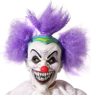 Immagine prodotto di Maschera clown horror con denti appuntiti per adulti Maschera di Halloween