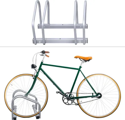 Obrázok produktu pre Aopunly stojan na bicykle pre 2 bicykle stojan strieborný stojan na bicykle parkovací systém pre bicykle v rôznych veľkostiach