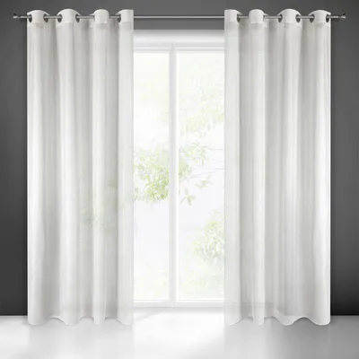 Produktbild von Gardine ELICIA weiß 140x250 cm  Ösen Ösenvorhang