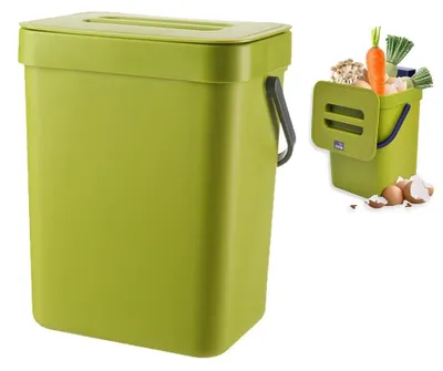 Obrázok produktu pre Omgoods – Odpadové koše 3 litre – Kompostovacie vedrá – Koše do kuchyne – Vzduchotesné uzatváranie – Bez zápachu – Kompaktný dizajn