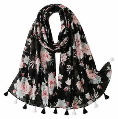 Produktbild von Schal Damen Oversize Deckenschal mit Fransen 180x90 cm Polyester