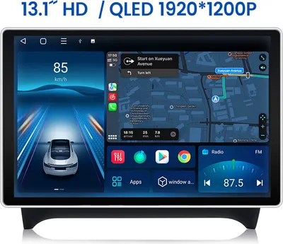 Productafbeelding van 13,1-inch, 2+32GB, 8-kern processor, 4G SIM, GPS-navigatie, geschikt voor AUDI TT MK2 (2006-2014), autoradio met Android 12, Bluetooth, Wi-Fi, DAB+, stuurwielbediening en USB